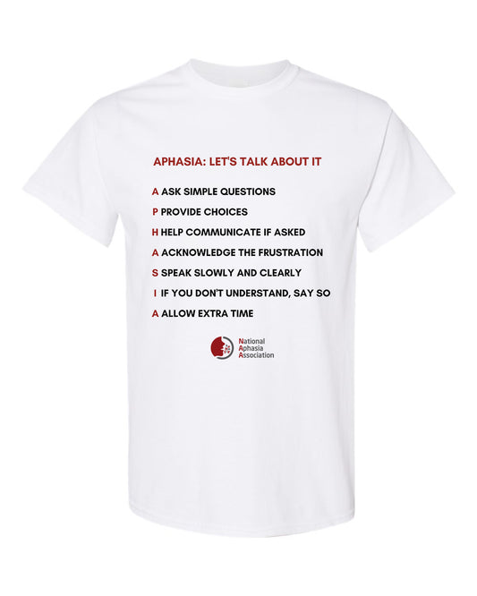 "Talk About Aphasia" Letters Tee