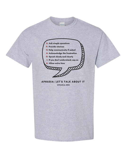 "Talk About Aphasia" Speech Bubble Tee