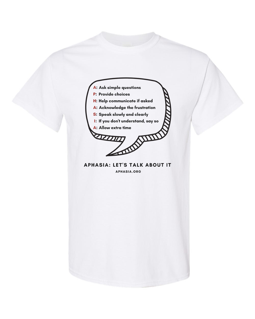"Talk About Aphasia" Speech Bubble Tee